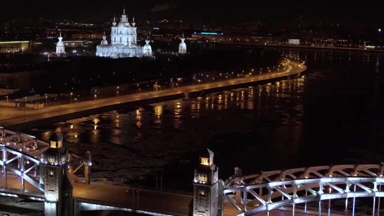 Ночной Петербург. Аэросъемка